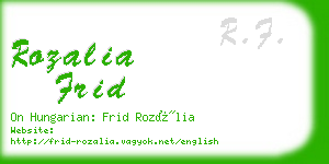 rozalia frid business card